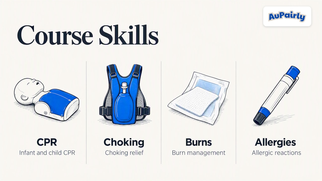 Four core first aid skills for child care